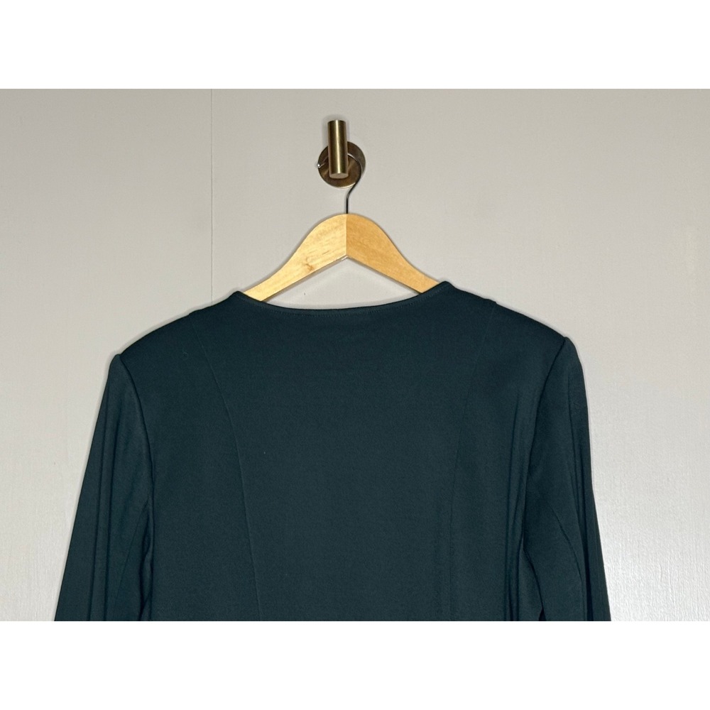 Lane Bryant Dark Green Peplum Zip Front Jacket Plus Size 18 - Picture 6 of 9
